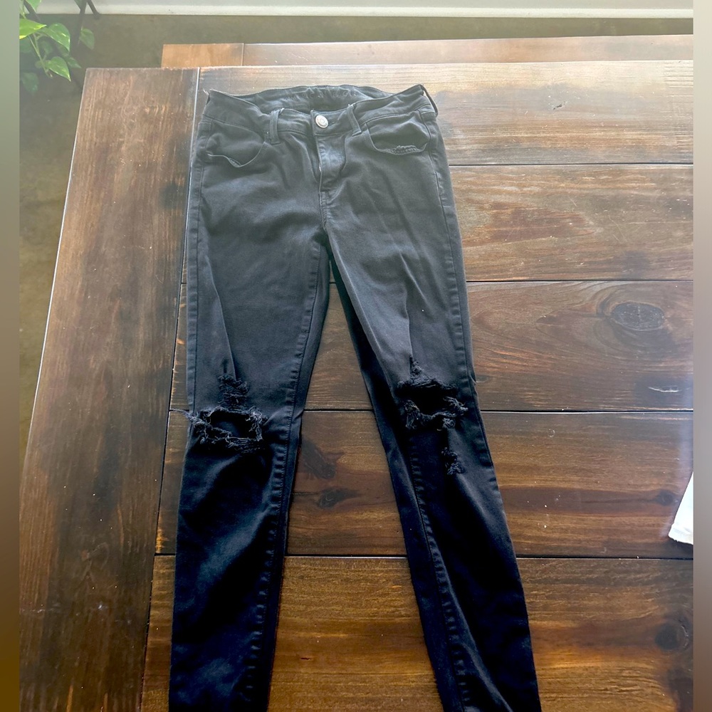 Black American Eagle Skinny Jeans